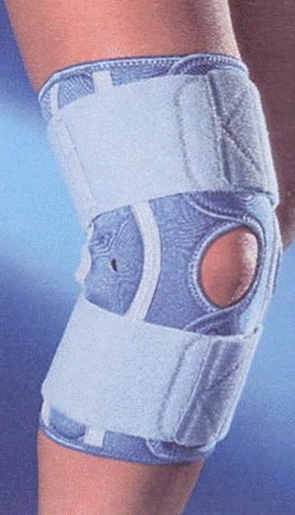 Kniegelenksschiene mit seitlicher Verstärkung